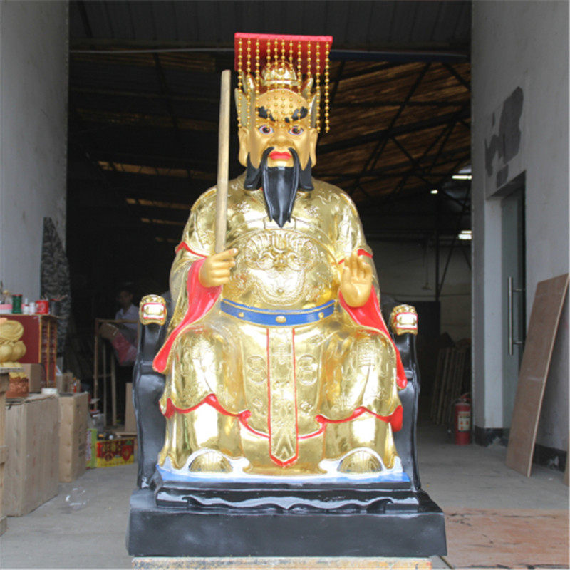 Dedicated to temple Statue resin fiberglass Statue statue Buddha 1 m 3 Four Hailong Wang paste gold painted dragon King Buddha