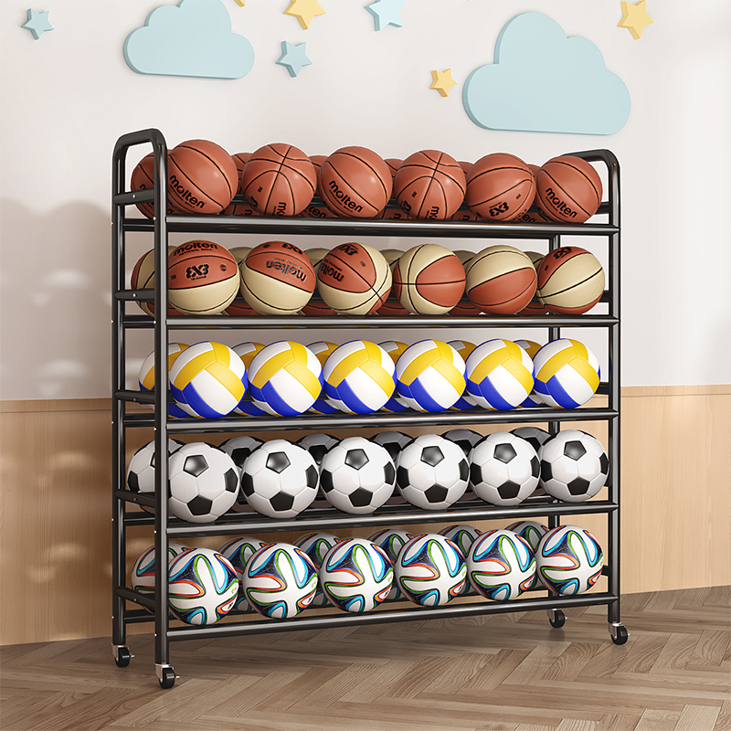 School Basketball Storage Rack, Kindergarten Basketball Rack, Movable Outdoor Classroom Gymnasium Volleyball and Football Display Rack