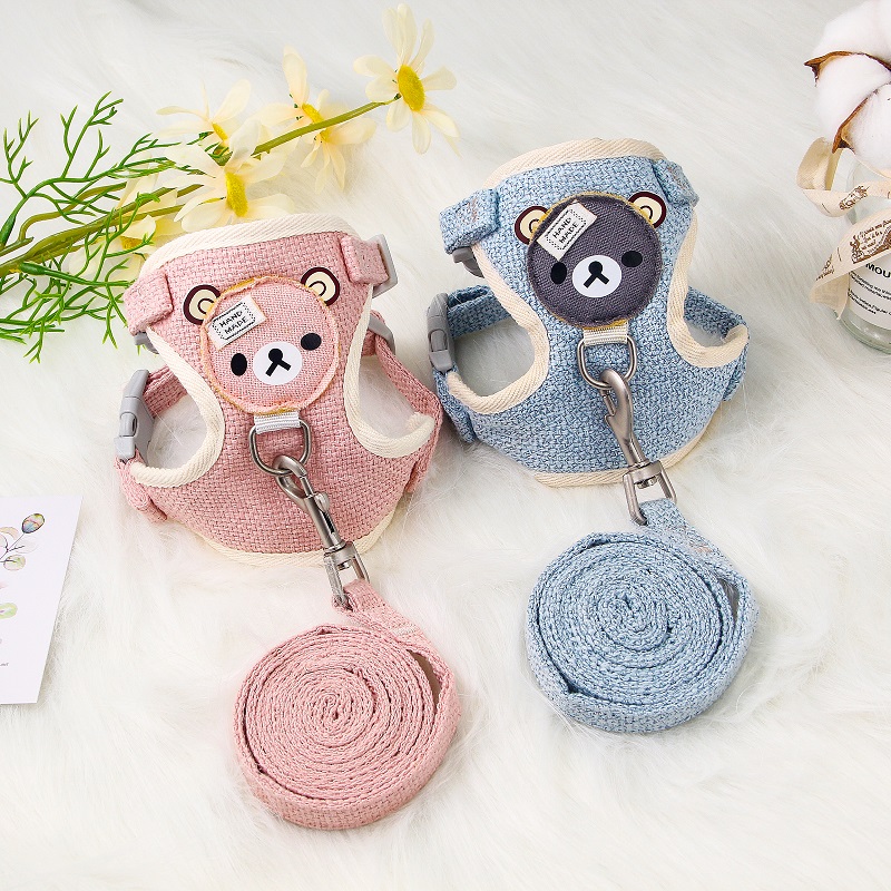 Vest-style kitty dog traction rope for cat rope special small dog breast cuddling bag for anti-off pet supplies