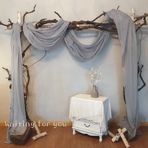 Ice silk and ice silk fabric elastic cloth imitation Qiaoqi gauze fabric arch yarn wedding seven seven gauze veil decoration stage background