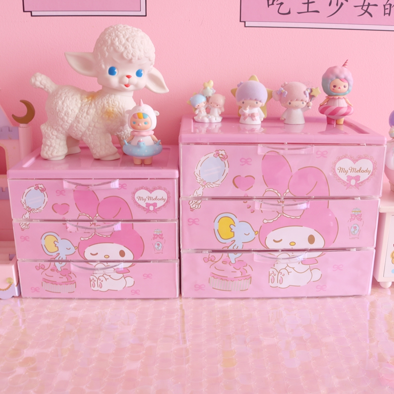 Day Ensemble Merlotte Cute Cartoon Desktop Containing box Drawer multilayer finishing box Jewelry Hair Clip