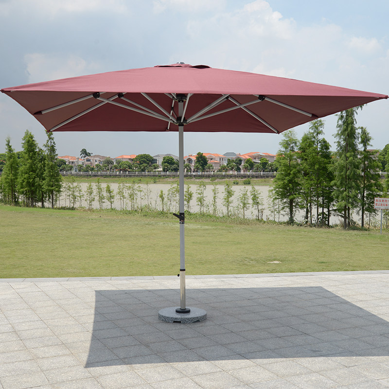 Outdoor sunshade outdoor courtyard leisure post box oversized square sunshade custom advertising 3m central column umbrella