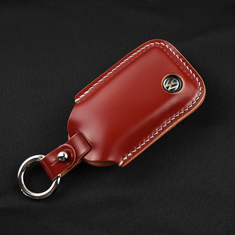 Volkswagen key case Passat Tiguan L Golf Touron Skoda horse hip leather key case
