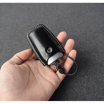 Suitable for Volkswagen CC Automotive Key Pack Full Artisanal Head Layer Cow Leather Custom Leather Rope Hollowed-out Hollowed Out Mark