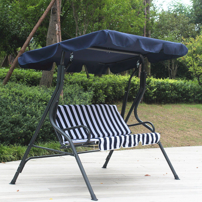 Three-person outdoor swing chair park chair terrace balcony hanging basket villa rocking chair shade chair indoor swing swing hanging chair