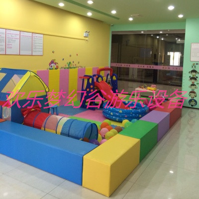 Soft long chair parent-child playground children's bench early education center playground indoor soft surround hurdle pool