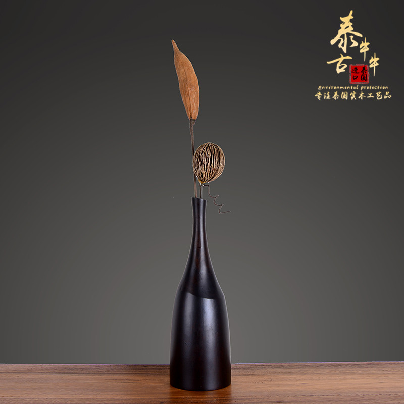 Thai log vase mango wood hand vase retro-dry vase dry vase vase vase Southeast Asian crafts