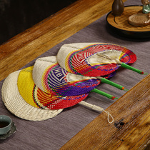 Hand-woven futon Fan Fan Fan straw fan bamboo woven mosquito repellent fan Chinese style banana fan old-fashioned cool big Fan Fan