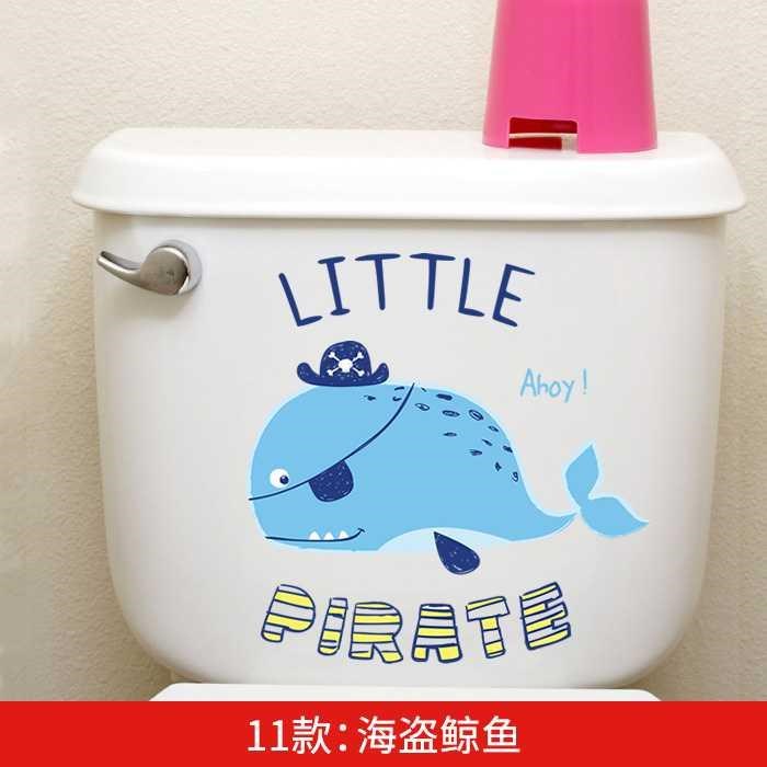 Toilet nhật dán sticker vệ sinh cá Bắc Âu sáng tạo phim hoạt hình kỳ lân tự dán giấy vẽ ký túc xá.