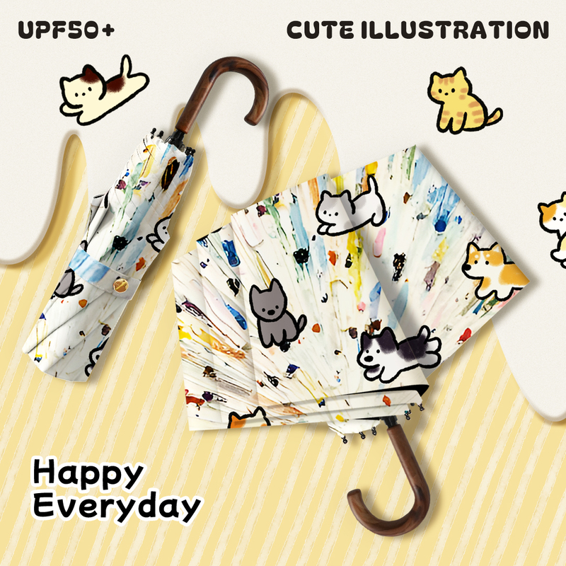 Umbrella for Women, Large Size, Dual-Use for Sun and Rain, Windproof, Cartoon Cute, Student, Fully Automatic, Portable, Sunshade, High Aesthetic Value Umbrella for Women, Large Size, Dual-Use for Sun and Rain, Windproof, Cartoon Cute, Student, Fully Automatic, Portable, Sunshade, High Aesthetic Value