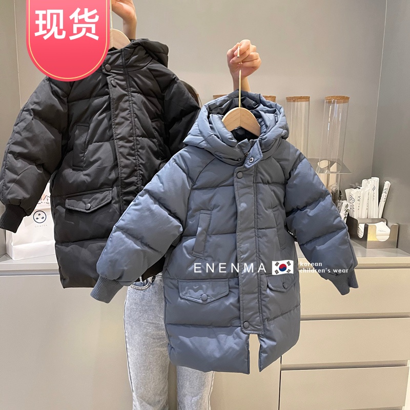 Special Price Children Suit Boy Duvet Suit Medium Long Winter Dress Korea CUHK Tong Thickened White Duck Suede Jacket Foreign Pie