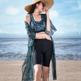 Раздельный купальник, комплект, длинный лонгслив, 3 предмета, по фигуре