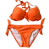 Розовый купальник, раздельный сексуальный бюстгальтер пуш-ап, изысканный стиль