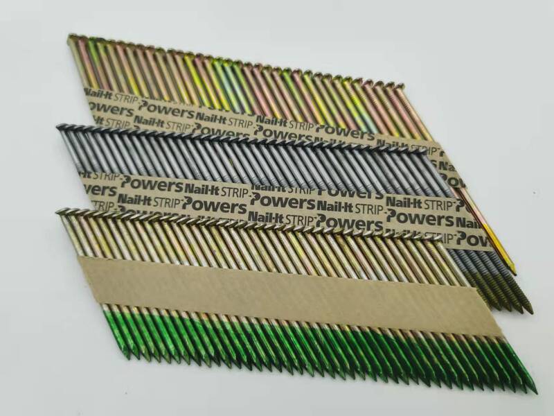Paper Nails with 34-Degree Bevel, Electroplated Ring Teeth Nails for Wooden Structures, Tray Nails, Villa Wooden Fence Nails