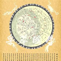 Chinese ancient star map Star official map three yuan 28th star star star constellation ancient astronomy easy to learn feng shui decorative painting