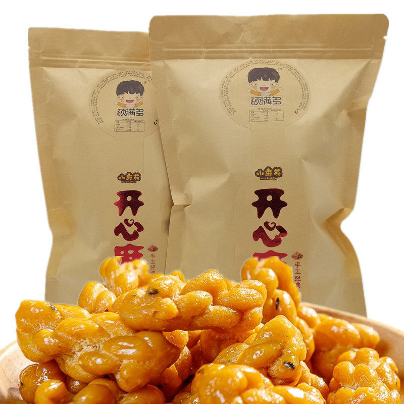 Brown sugar twist Independent small package crispy happy twist Sesame seeds satisfy hunger Net red snacks Office leisure snacks