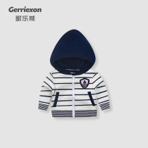 Baby baby knitted cardigan boys outerwear thin coat childrens sweater spring and autumn childrens autumn clothes all-match Korean version