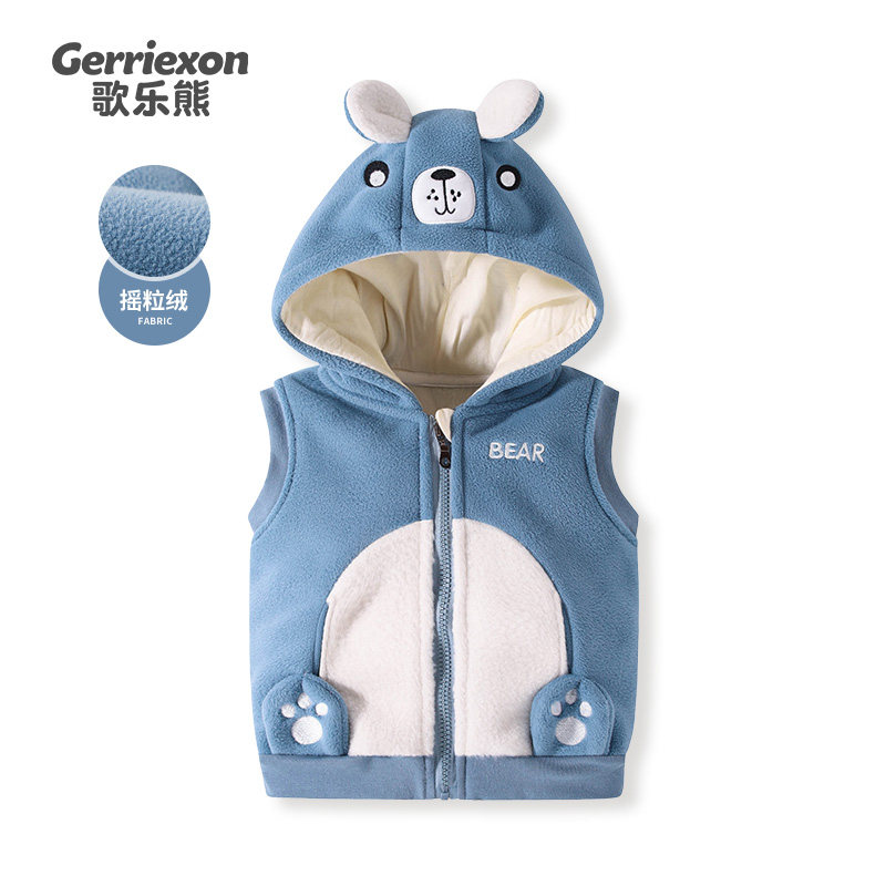 2022 New Boys' Fleece Warm Vest Autumn and Winter Baby Thickened Sleeveless Vest Spring Outing Fashion 1 Year Old - Taobao