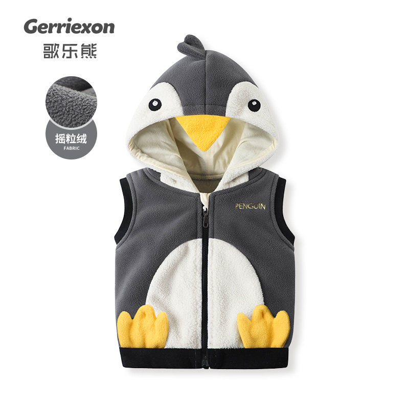 Children's fleece vest spring and autumn outerwear vest jacket foreign style warm 1-3 year old boy baby thickened vest tide 2 - Taobao