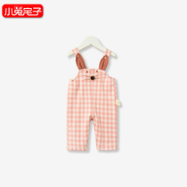 Female baby spring and autumn cute super cute backpack pants children casual pants pants girl straps baby pants