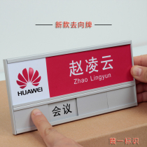 Aluminum alloy personnel information whereabouts status workstation name seat position table card screen hanging table card customization