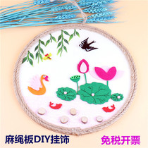 Pastoral Mori creative hanging decoration kindergarten wall home background wall decoration handmade DIY ring creative materials