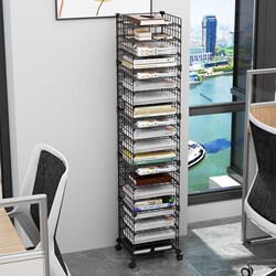 Office Storage Rack A3A4 Paper File Storage Rack Floor-Standing Multi-Layer Information Layered Organizer File Rack