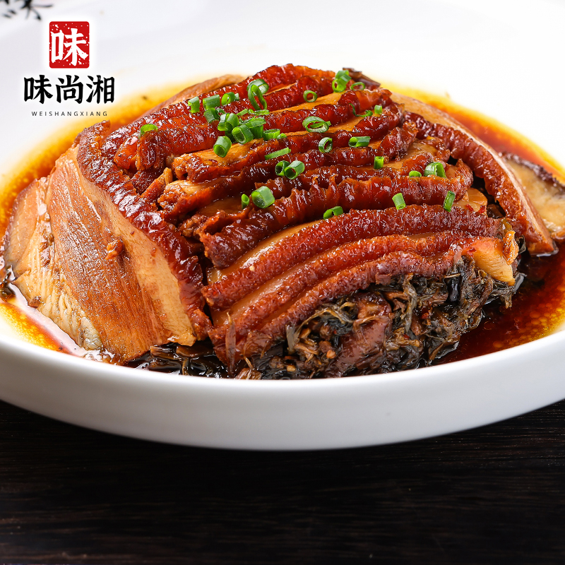 Fatty fragrant tiger skin buckle meat 420g hotel frozen fast food Wan Fatzi heating ready-to-eat plum vegetable buckle meat cooking package