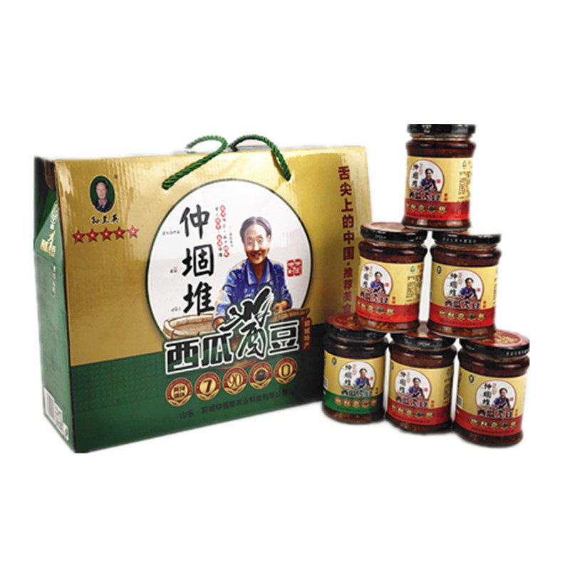 Tongue-tip gourmet Shandong Heze Yuncheng Special production watermelon jam bean paste Jam Soybean Sauce Pure Artisanal Farmhouse Homemade Gift Box