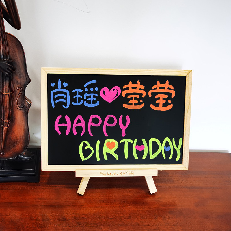 Outdoor magnet double-sided shop with bracket type small blackboard whiteboard household note board commercial stall with signboard