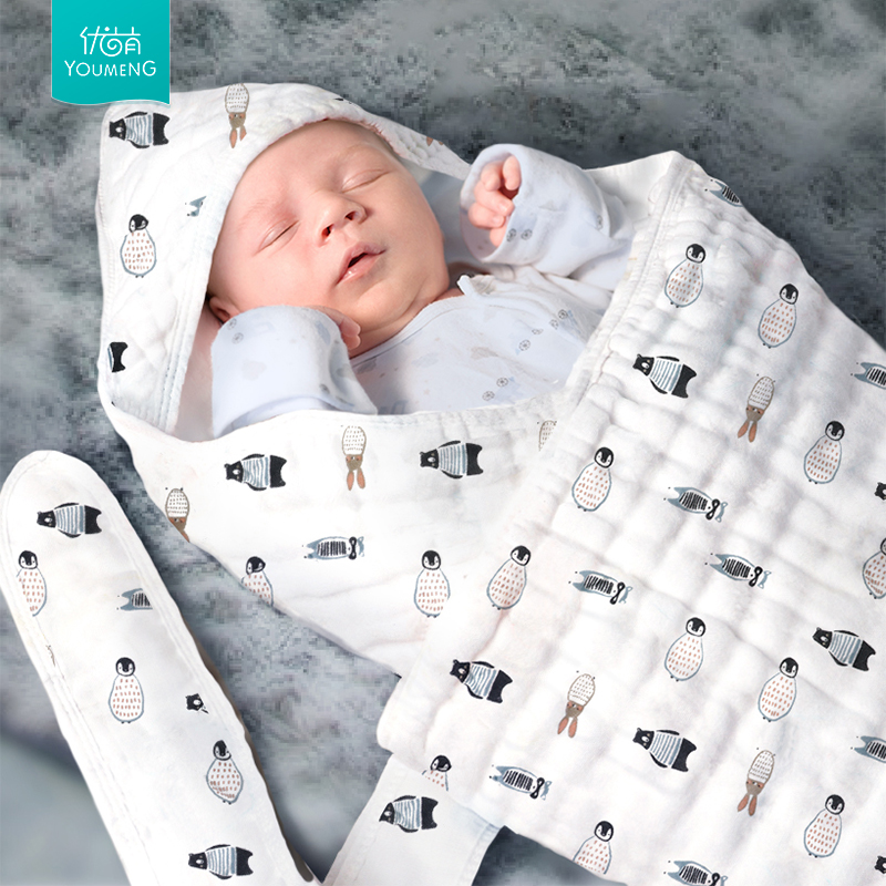Newborn baby blanket Summer thin Newborn baby small quilt Gauze baby swaddling blanket cotton spring and autumn four seasons