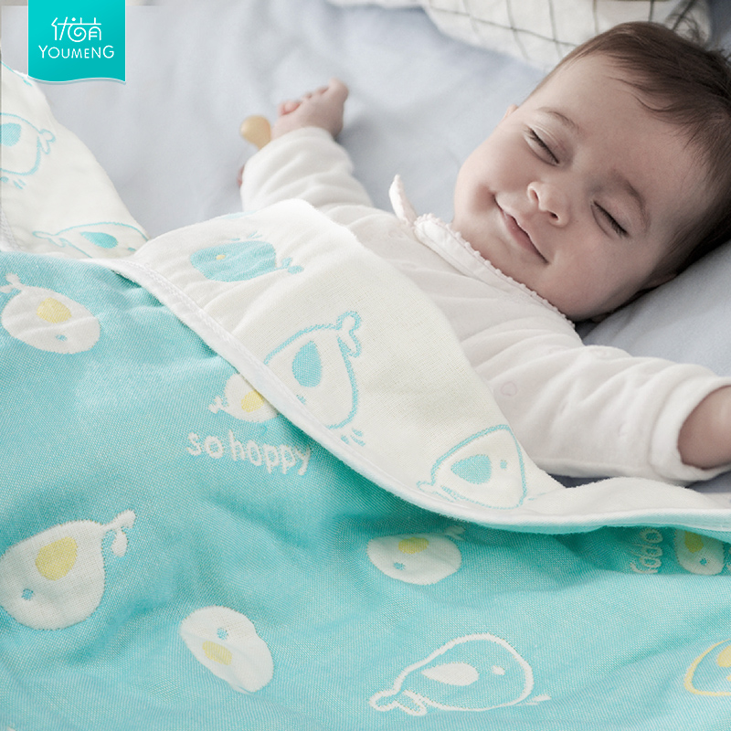 Baby cover belly small quilt newborn baby cover blanket cotton gauze summer thin style children's nap air conditioning quilt