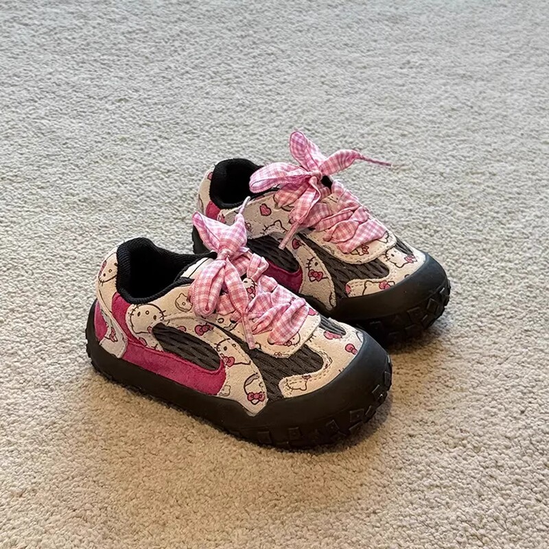 French Uamtor Girls' Sports Shoes, Cute Cartoon Casual Shoes, 2026 Spring & Fall New Style Soft-Soled Non-Slip Baby Shoes