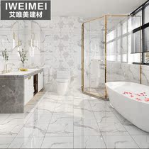 Modern living room floor tiles thickened whole body marble living room 800x800 tiles anion latte gray simple