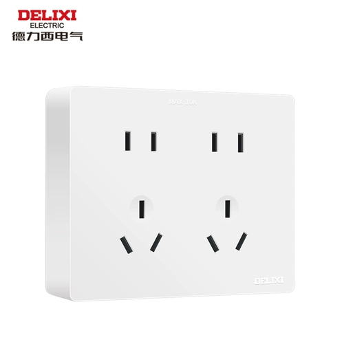 Delixi Electric открытая розетка с пятью, десятью и 15 отверстиями, открытая проводная коробка, бытовой ультратонкий пористый панельный переключатель
