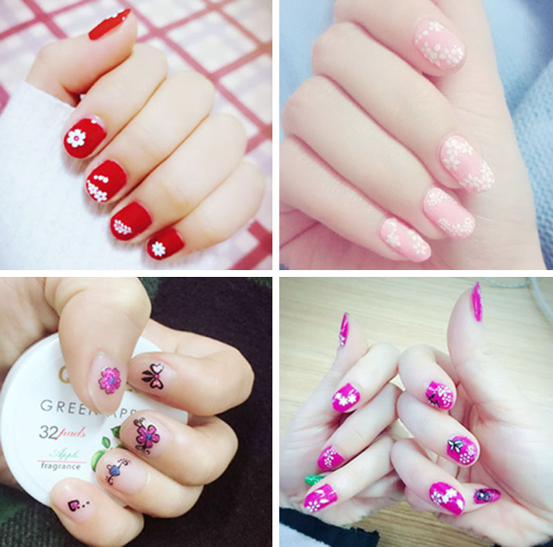 儿童卡通指甲贴纸冰雪小马公主环保无毒防水美甲贴片女孩小礼物