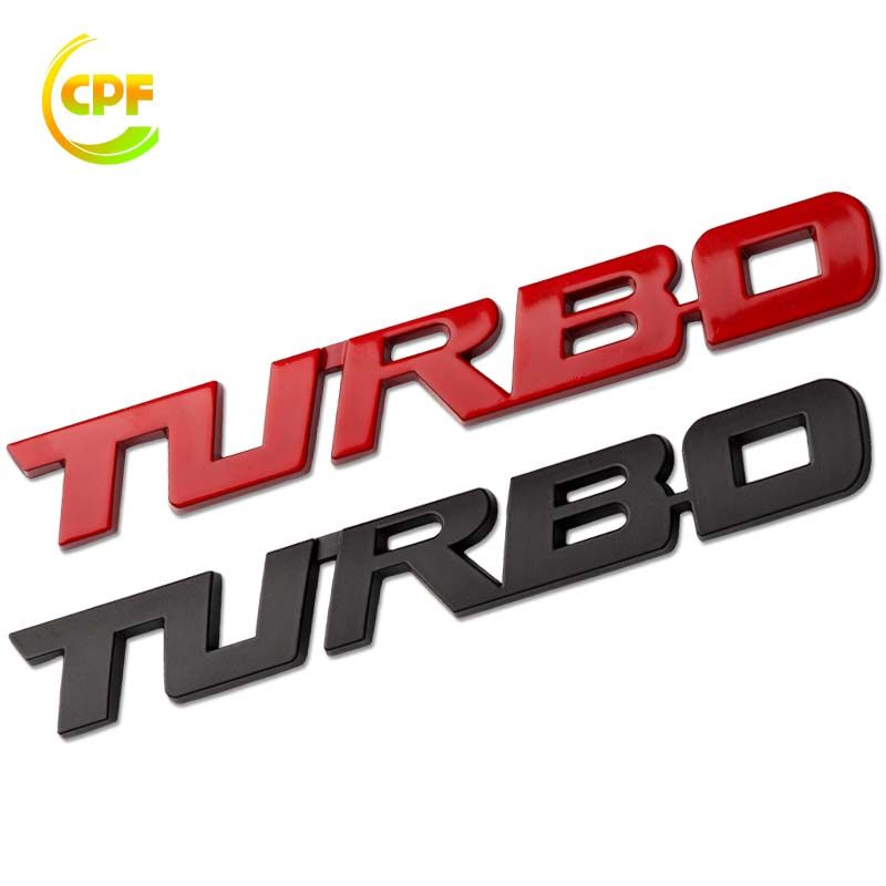 [USD 12.47] Auto personality TURBO metal turbocharged car logo