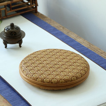 Handmade bamboo choreography Puer tea cake box Wen playing with bamboo woven containing basket with character tea room Tea Road accessories Collection