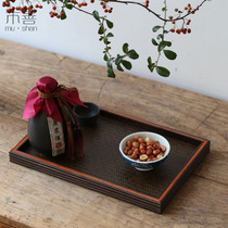 Bamboo Tea Totea Tray End Tea Tray Tea Room Containing Cup Mat mat surface handmade