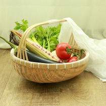 Wood good bamboo woven basket carrying bamboo basket fruit basket handmade bamboo basket bamboo basket bamboo basket