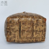 Мушан бамбук корзина бамбука продукт бамбук маленький баскетбольный баскетбольный бассейн творческая корзина для печени бамбука цветочная корзина