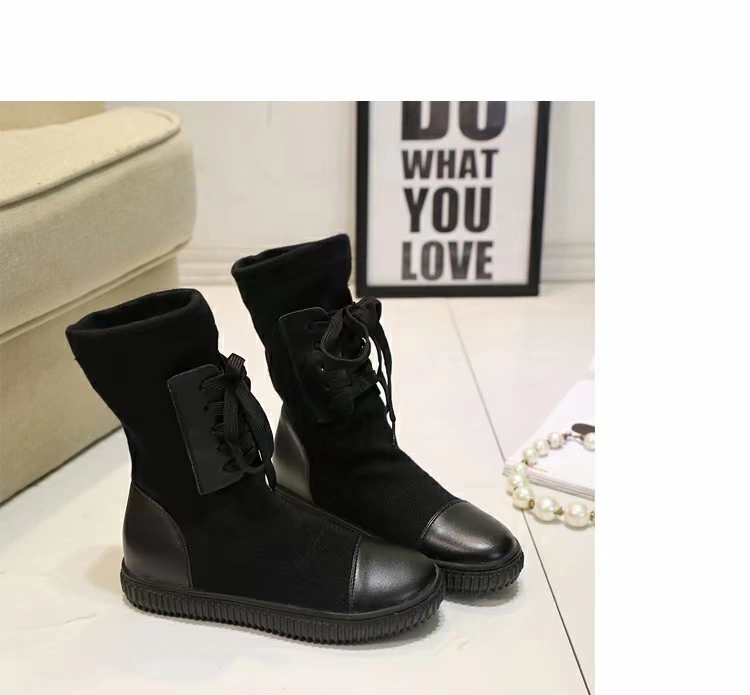 Giày cao cổ châu Âu 2017 mùa thu và mùa đông mới giày boot nữ đẹp hàng hiệu