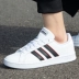 Giày Adidas nam chính thức hàng đầu neo ban giày mùa xuân mới da thể thao giày trắng thường DB0160 Plimsolls