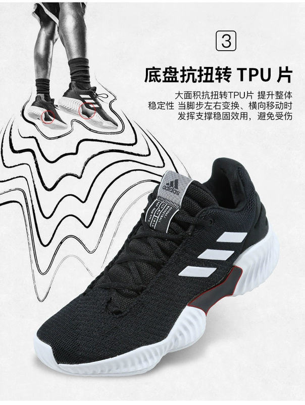 Giày nam Adidas PRO BOUNCE 2019 mới dành cho nam chiến đấu thấp mang giày bóng rổ AH2673 - Giày bóng rổ