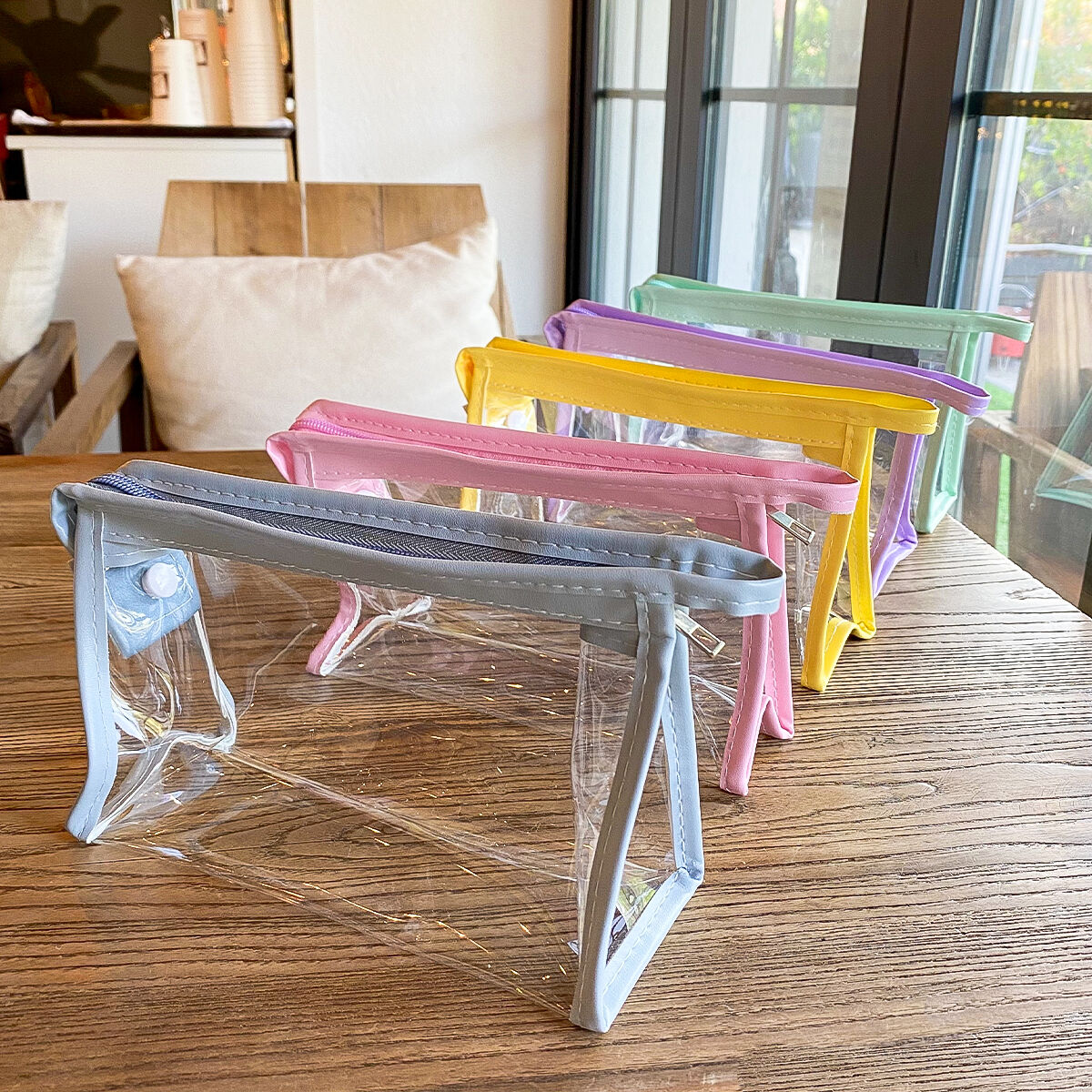 Creative Day Ensemble Transparent Little Crowdnet Red Pen Bag Ins Cute High Face Value Adolescent Girl Hearts Large Capacity Lead Pencil Case Girls Makeup Bags Start High School Students Stationery PVC Multifunction Boys' Containing Boxes