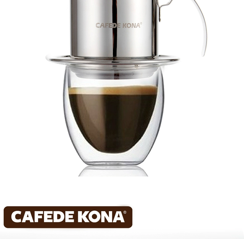 Máy pha cà phê CAFEDE KONA Máy pha cà phê Việt Nam Máy pha cà phê gia dụng Thép không gỉ Máy pha cà phê Pha nồi nhỏ giọt