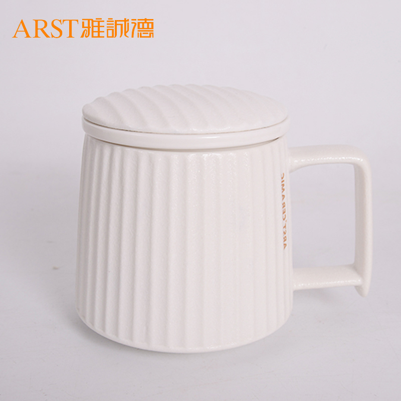 Ya cheng Aaron jarno cup cup dazzle in see countries take spoon cups with cover ceramic cup double filtering large capacity packet mail