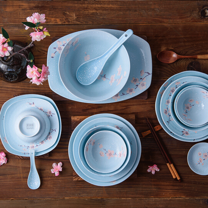 Ya cheng DE element rhyme surplus sweet 7.75 inch disk 8.75 inch disk snow under the glaze color tableware dish dish 2 only