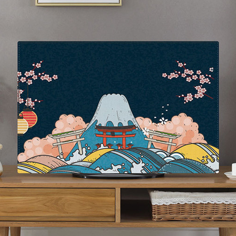 TV set fabric 55 inch 70 inch Japanese style small fresh LCD TV cover cloth Chinese style TV dust cover