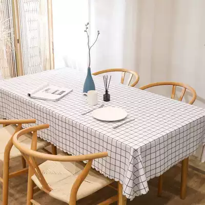 Nordic table cloth waterproof, oil-proof and anti-hot disposable PVC Net red ins rectangular tablecloth tea table mat fabric tablecloth